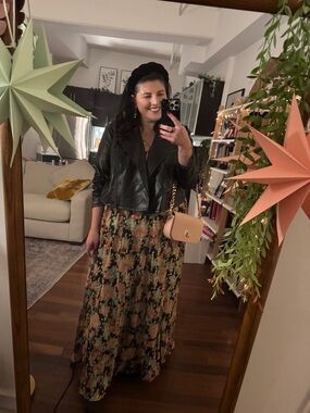 June & Vie Metallic Printed Maxi Dress Size 14/16